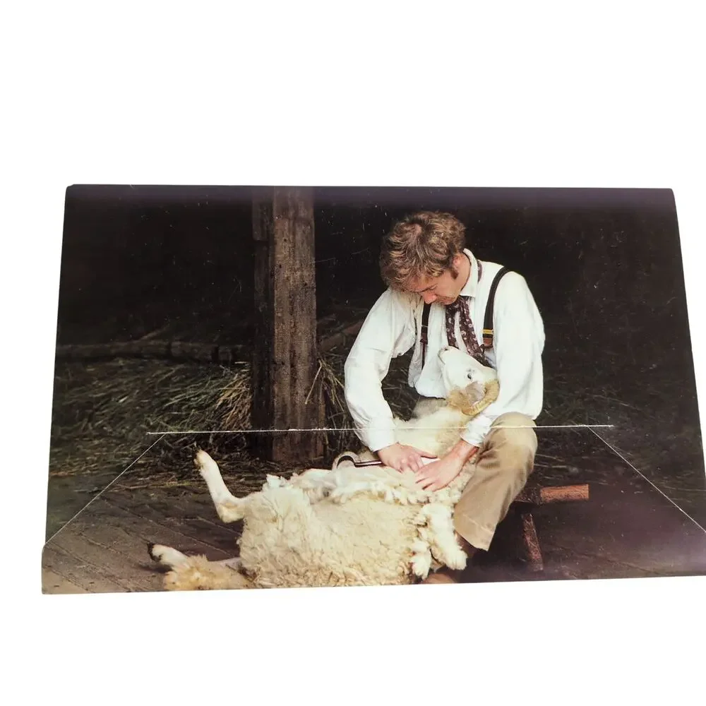 Old‎ Sturbridge Village MA 1980s Fold-Out Postcards Unused Sheep Colonial Times